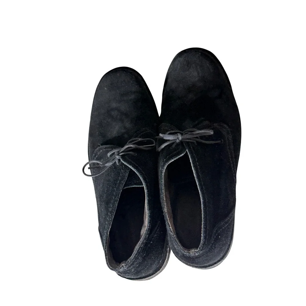 JOHN VARVATOS STAR USA Black Suede Chukka Desert Boots Size 10M Lace Up F2241B3B
